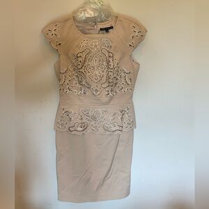 Antonio Melani tan peplum dress